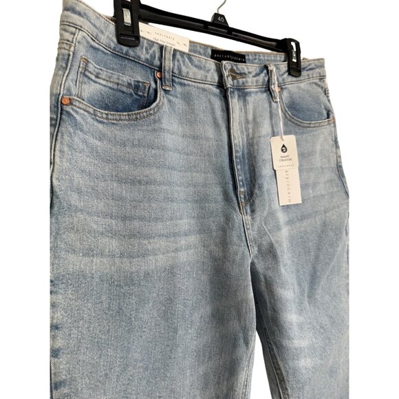 Santuary Good Vibes Size 32 High Rise Jeans Straight Light Wash Demin Raw Hem NW - Picture 8 of 16